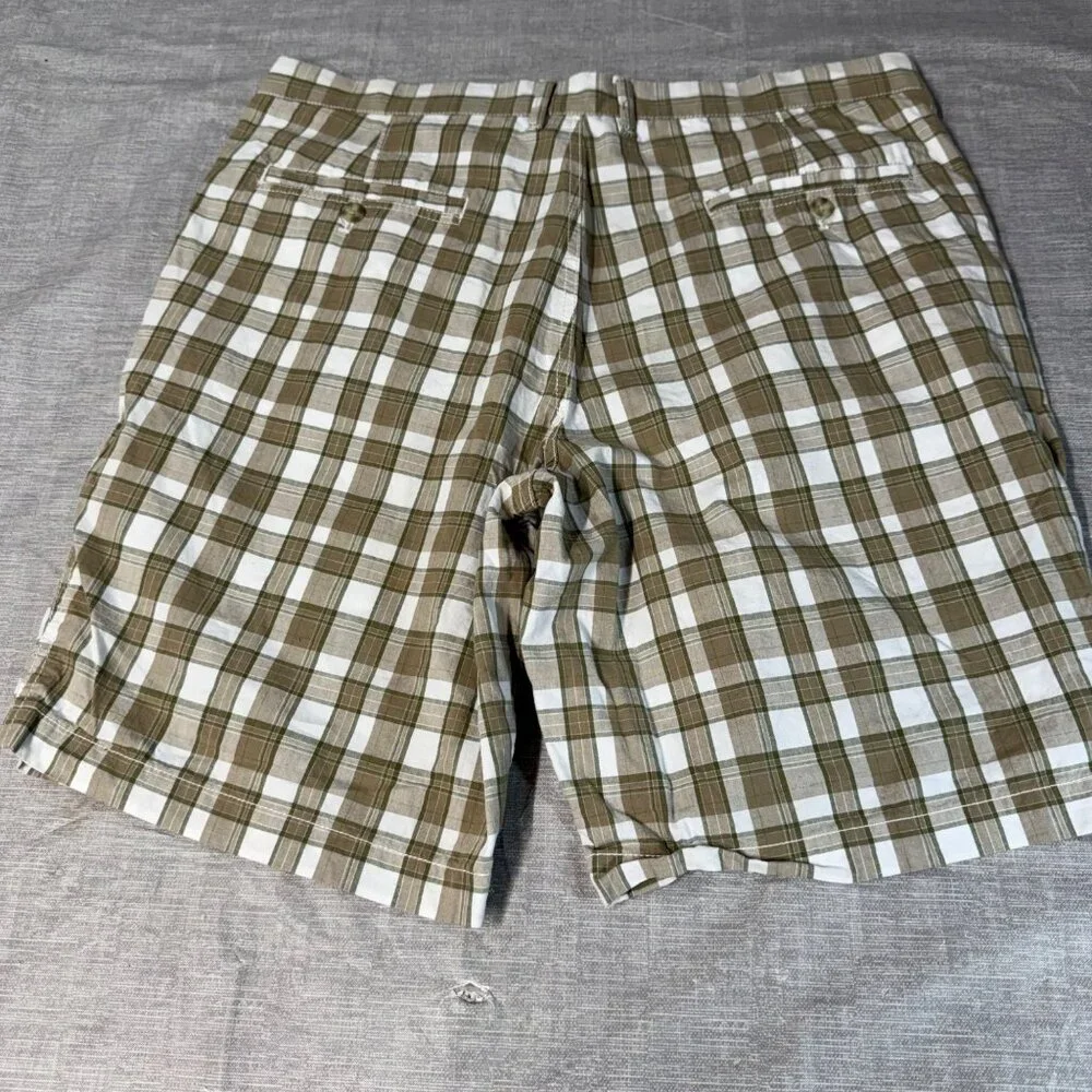 Black Brown 1826 Men's Plaid Cotton Shorts Size 36 Summer Golfing Leisure Play - Picture 3 of 16